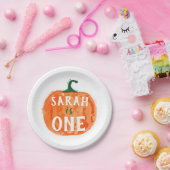 秋ファースト誕生日パンプキン ペーパープレート (パーティー)