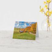 秋ファームカスタム文字 カード (黄色い花)