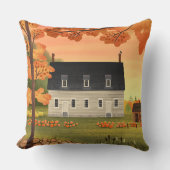 秋ファームハウスオータムカンプキン |正方形 クッション (正面)