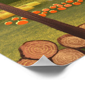 秋ファームハウスオータムパンプキンパッチ ポスター (角)