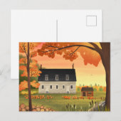 秋ファームハウスオータムパンプキンパッチ ポストカード (正面/裏面)