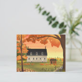 秋ファームハウスオータムパンプキンパッチ ポストカード (スタンド正面)