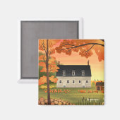 秋ファームハウスオータムパンプキンパッチ マグネット (正面/裏面)