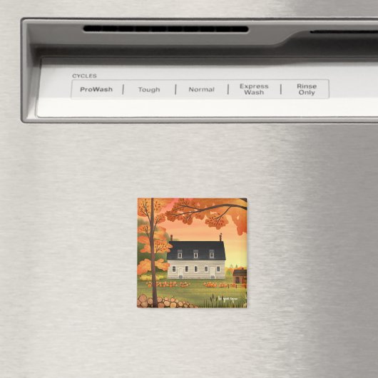 秋ファームハウスオータムパンプキンパッチ マグネット (インサイチュ (食洗機))