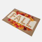 秋ファームハウスカラフル紅葉オンバーラップ ドアマット (アングル)