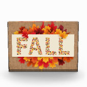 秋ファームハウスカラフル紅葉オンバーラップ フォトブロック (正面)