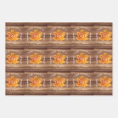 秋ファームハウスカラフル紅葉オンバーラップ ラッピングペーパーシート (正面2)