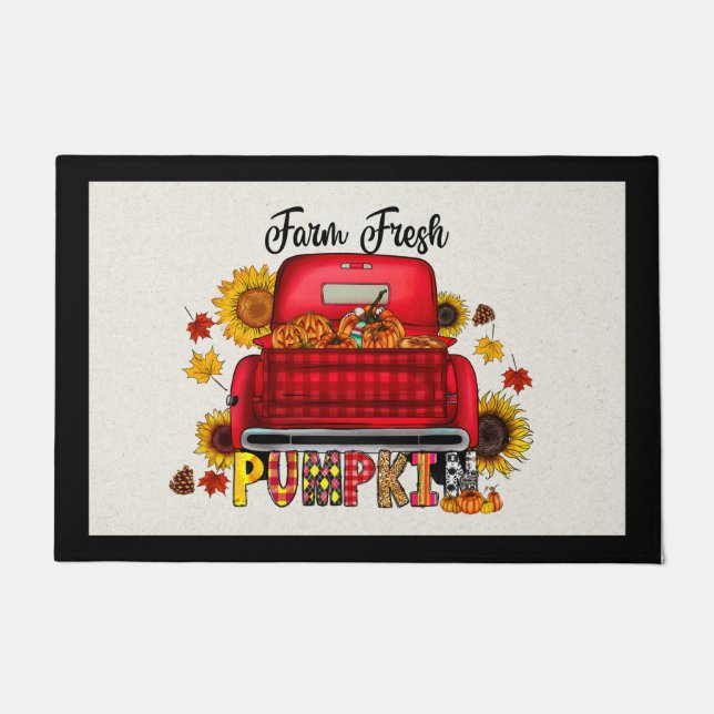 秋ファームハウスドアマット ドアマット (正面)