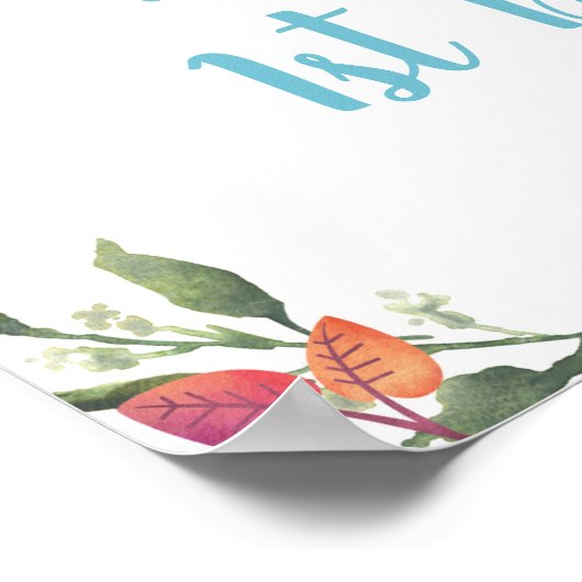 秋ファームパンプキン誕生日ウェルカム ポスター (角)