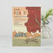 秋ファームランドスケープパーティの招待状 招待状 (スタンド正面)