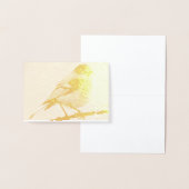 秋フィンチ空白のフォイルノートカード 箔カード (ディスプレー)