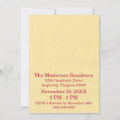 秋フィールドサンクスギビング招待状 招待状 (裏面)