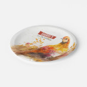 秋フェアサントパーソナライズされた誕生日紙プレート ペーパープレート (アングル)