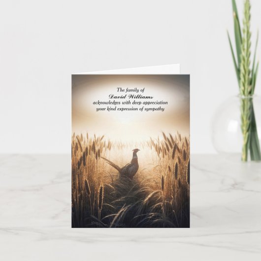 秋フェアサント悔やみや弔慰サンキューカード カード (正面)