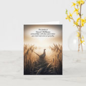 秋フェアサント悔やみや弔慰サンキューカード カード (黄色い花)