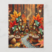 秋フェアリーお洒落ビレッジスクラップブック紙 (正面)