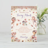 秋フェアリーガール誕生日サンキューカード サンキューカード (スタンド正面)