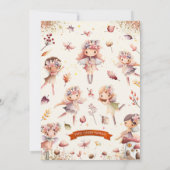 秋フェアリーガール誕生日サンキューカード サンキューカード (裏面)