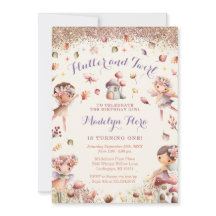 秋フェアリーファースト誕生日招待状- BK161