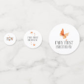 秋フェアリー最初の誕生日ありがとうキツネ コンフェッティ (裏面)