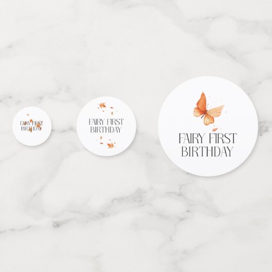 秋フェアリー最初の誕生日ありがとうキツネ コンフェッティ (裏面)