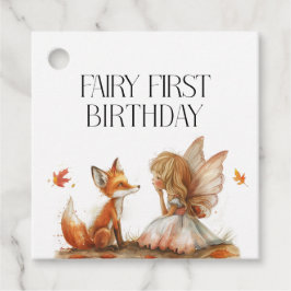 秋フェアリー最初の誕生日ありがとうキツネ フェイバータグ