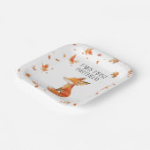 秋フェアリー最初の誕生日ありがとうキツネ ペーパープレート (傾斜あり)