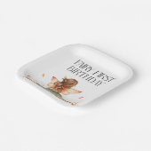 秋フェアリー最初の誕生日ありがとうキツネ ペーパープレート (傾斜あり)