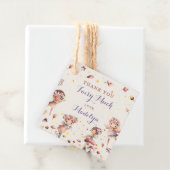 秋フェアリー誕生日サンキューメッセージカードスクエア フェイバータグ (インサイチュ)