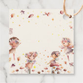 秋フェアリー誕生日サンキューメッセージカードスクエア フェイバータグ (裏面)