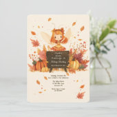 秋フェアリー誕生日パーティー 招待状 (スタンド正面)