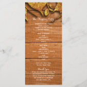 秋フェイク金ゴールドリーフアエレガントート秋プログラム プログラム (裏面)