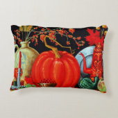 秋フェスティバルアンティーク絵画ズカボチャの装飾 アクセントクッション (裏面)