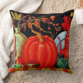 秋フェスティバルアンティーク絵画ズカボチャの装飾 クッション (ブランケット)