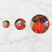 秋フェスティバルアンティーク絵画ズカボチャの装飾 コンフェッティ (裏面)