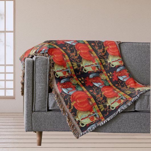 秋フェスティバルアンティーク絵画ズカボチャの装飾 スローブランケット