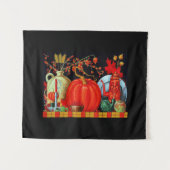 秋フェスティバルアンティーク絵画ズカボチャの装飾 タペストリー (正面(横))