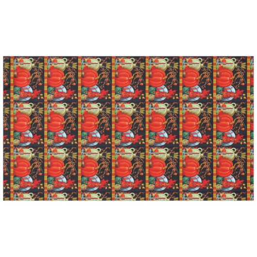 秋フェスティバルアンティーク絵画ズカボチャの装飾 テーブルクロス (正面(横))