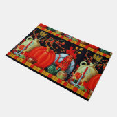 秋フェスティバルアンティーク絵画ズカボチャの装飾 ドアマット (アングル)