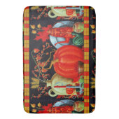 秋フェスティバルアンティーク絵画ズカボチャの装飾 バスマット (正面縦)