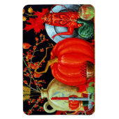 秋フェスティバルアンティーク絵画ズカボチャの装飾 マグネット (縦)