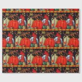 秋フェスティバルアンティーク絵画ズカボチャの装飾 ラッピングペーパー (フラット)