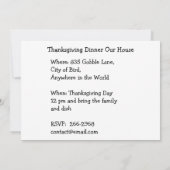 秋フェスティバルアンティーク絵画ズカボチャの装飾 招待状 (裏面)