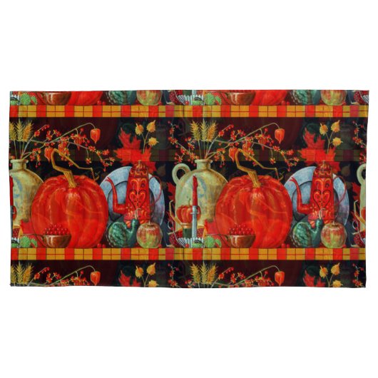 秋フェスティバルアンティーク絵画ズカボチャの装飾 枕カバー (正面左)