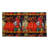 秋フェスティバルアンティーク絵画ズカボチャの装飾 枕カバー (裏面-左)