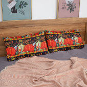 秋フェスティバルアンティーク絵画ズカボチャの装飾 枕カバー