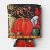 秋フェスティバルアンティーク絵画ズカボチャの装飾 缶クーラー (裏面)