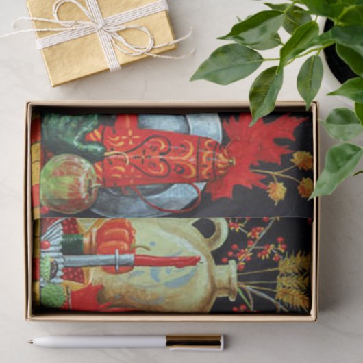 秋フェスティバルアンティーク絵画ズカボチャの装飾 薄葉紙 (ギフト)