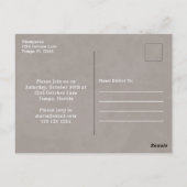 秋フェスティバルウォーターカラーシンプルパンプキングルド ポストカード (裏面)