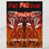 秋フェスティバルハロウィーンイベントまたは秋イベントフライヤー チラシ (裏面)